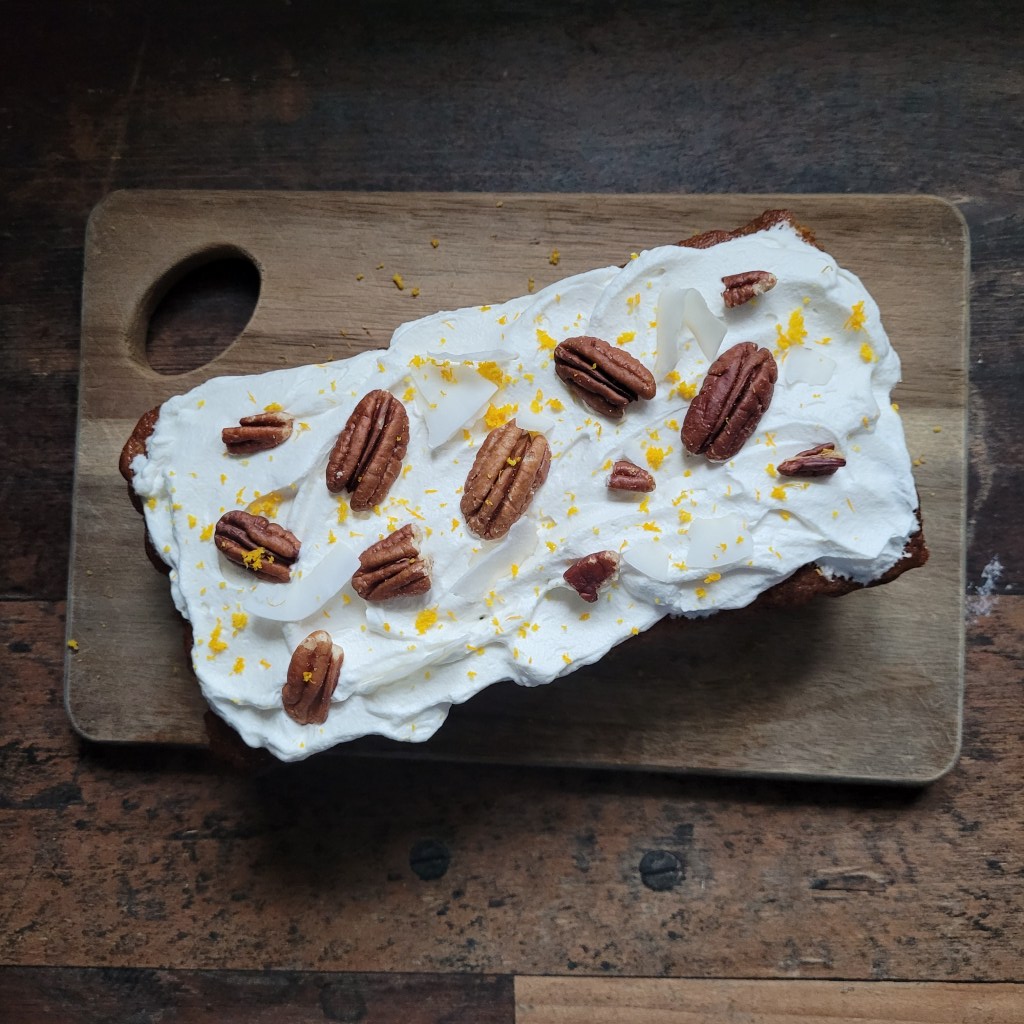 vegan carrot and pecan loaf