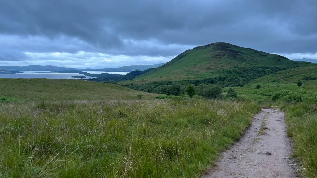 The view of Conic Hill approaching from the South