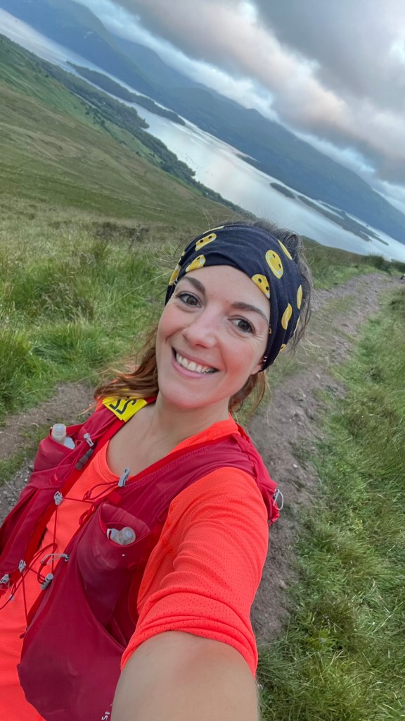kayleigh at the top of conic hill