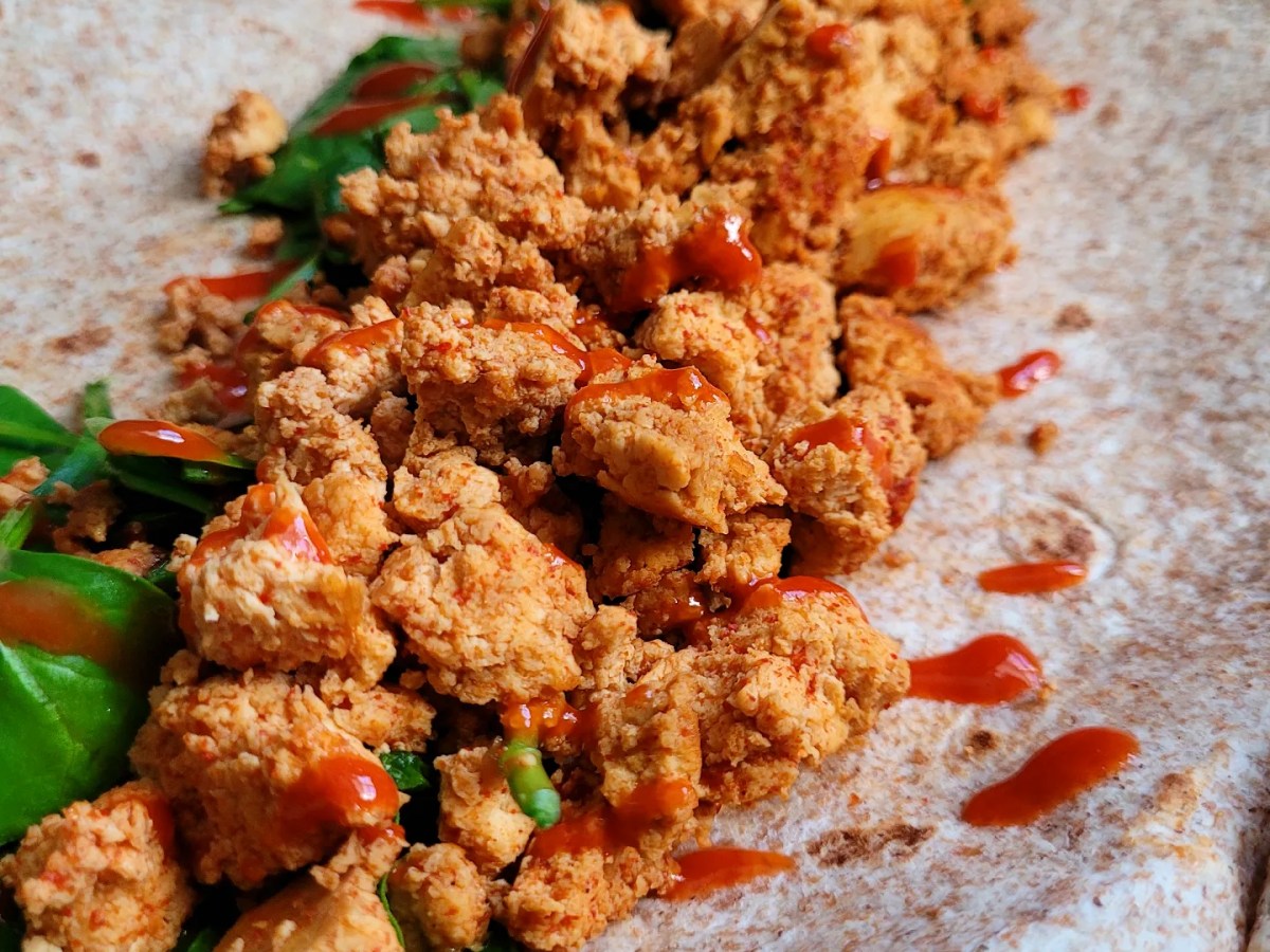 Crispy tofu wrap