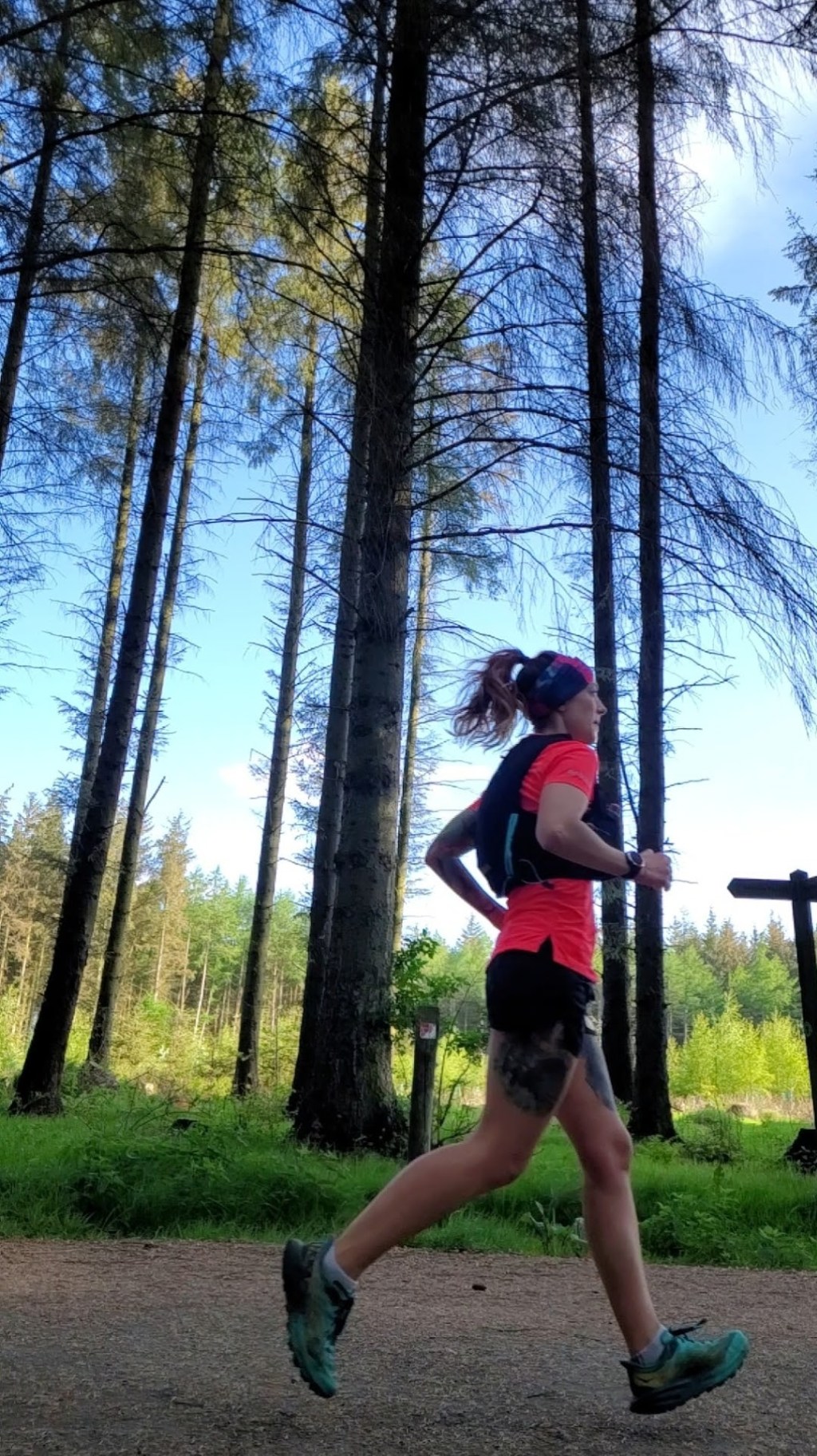 Runner running in the forrest