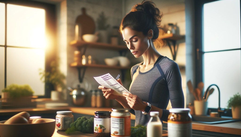 vegan plant-based endurance runner looking at nutrition labels