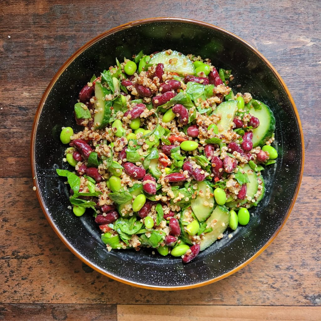quinoa and black bean protein bowl