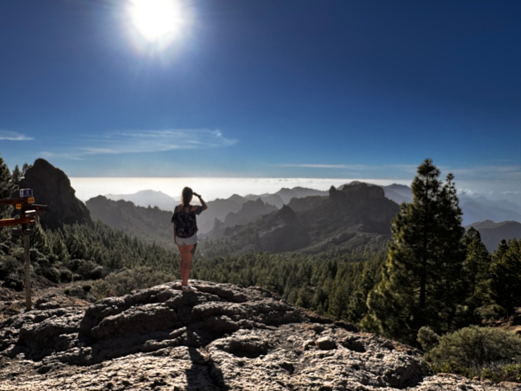the happy diet landscape view at Gran Canaria Roque Nublo